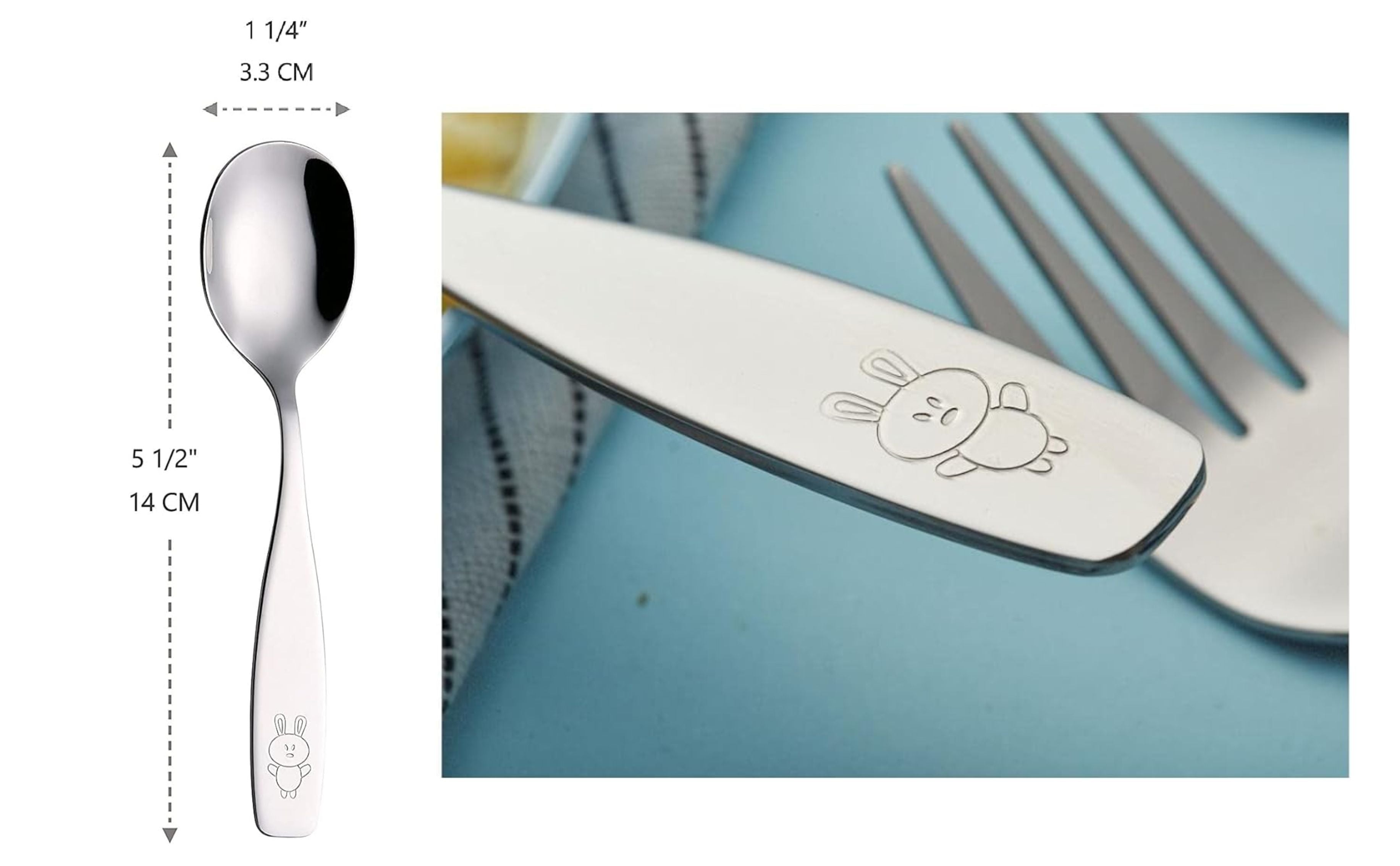 Exzact Children Cutlery 6pcs Stainless Steel