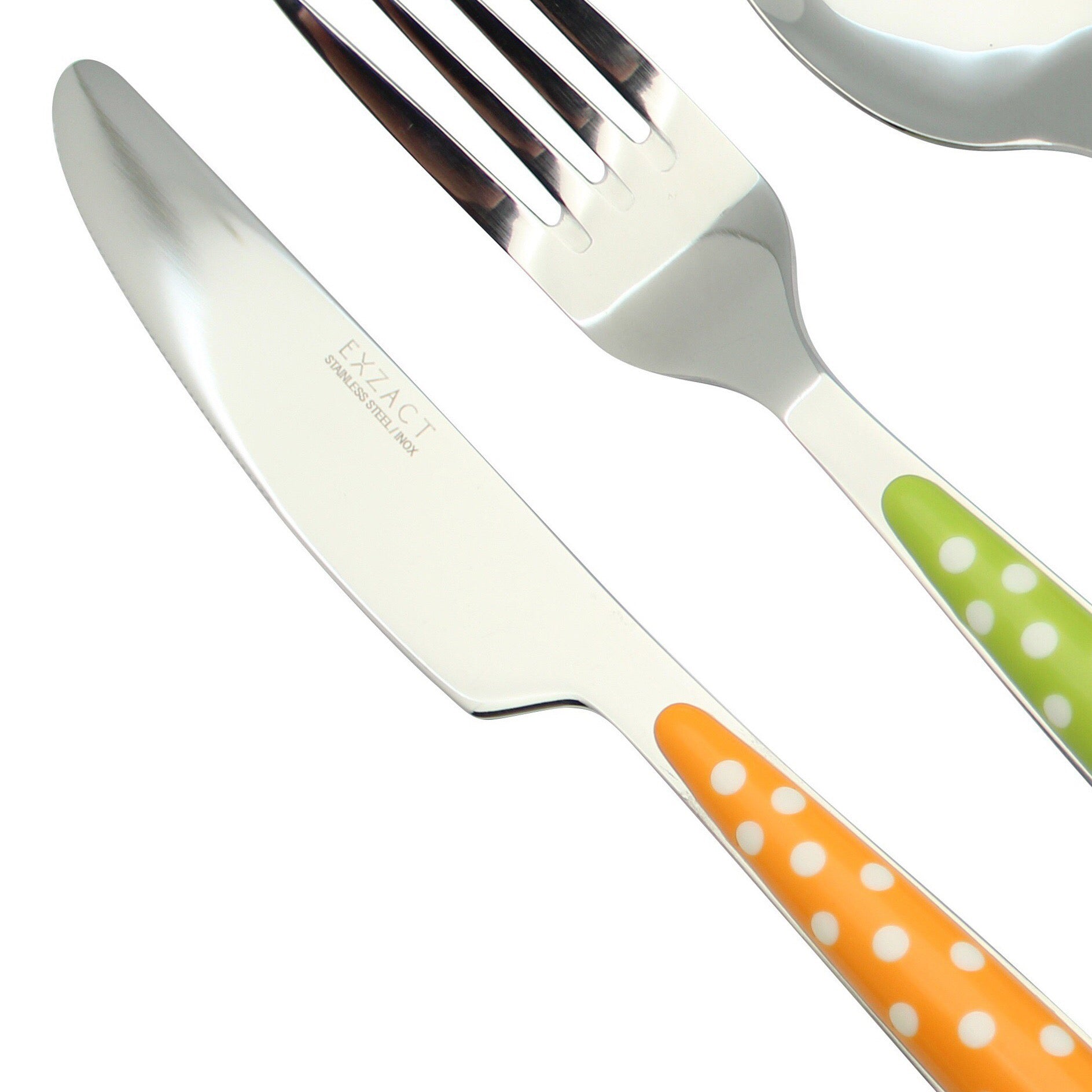 EXZACT Cutlery Set, Stainless Steel with Color Handles - EX07