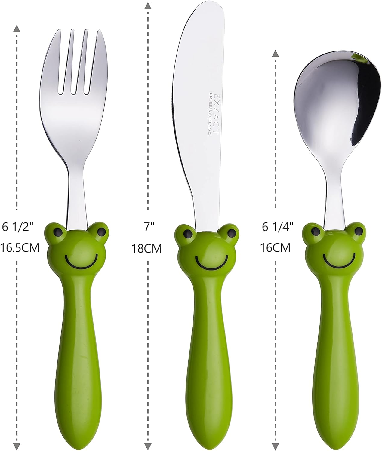 Exzact Children's Cutlery Stainless Steel /Kids Cutlery/Toddler Utensils/Flatware