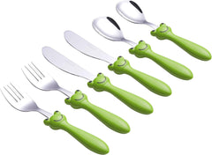 Exzact Children's Cutlery Stainless Steel 6pcs Set/Kids Cutlery (Frog x 6)