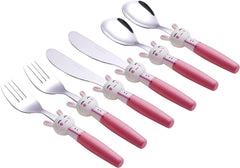 Exzact Children's Cutlery Stainless Steel 6pcs Set/Kids Cutlery (Rabbit x 6)