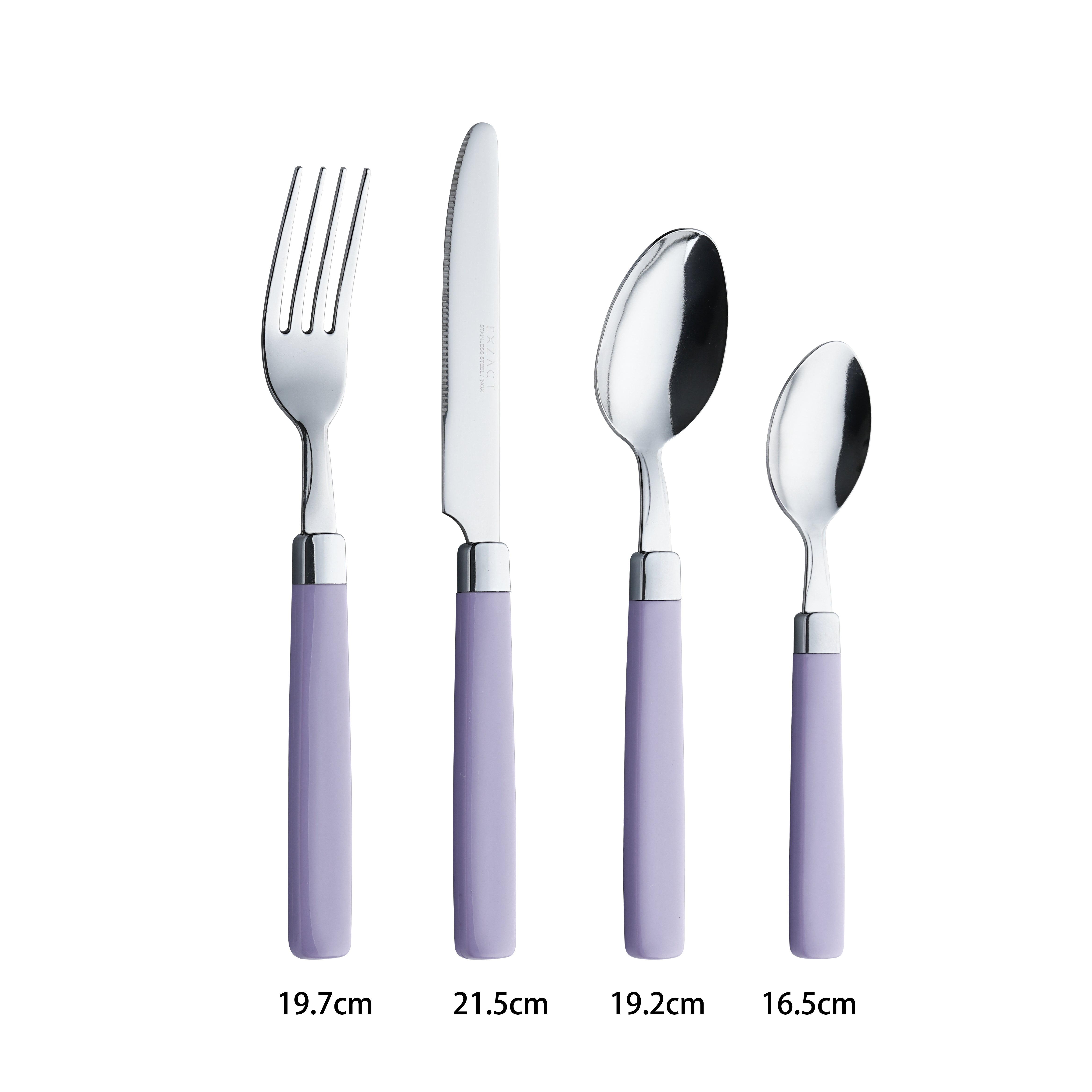 EXZACT Cutlery Set 16pcs Stainless Steel - Coloured Handles