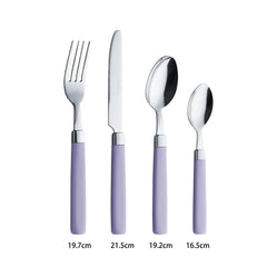 EXZACT Cutlery Set 16pcs Stainless Steel - Coloured Handles