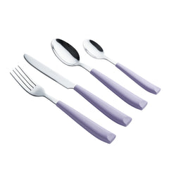 EXZACT Cutlery Set Coloured 16pcs Stainless Steel(Lilac x 16)