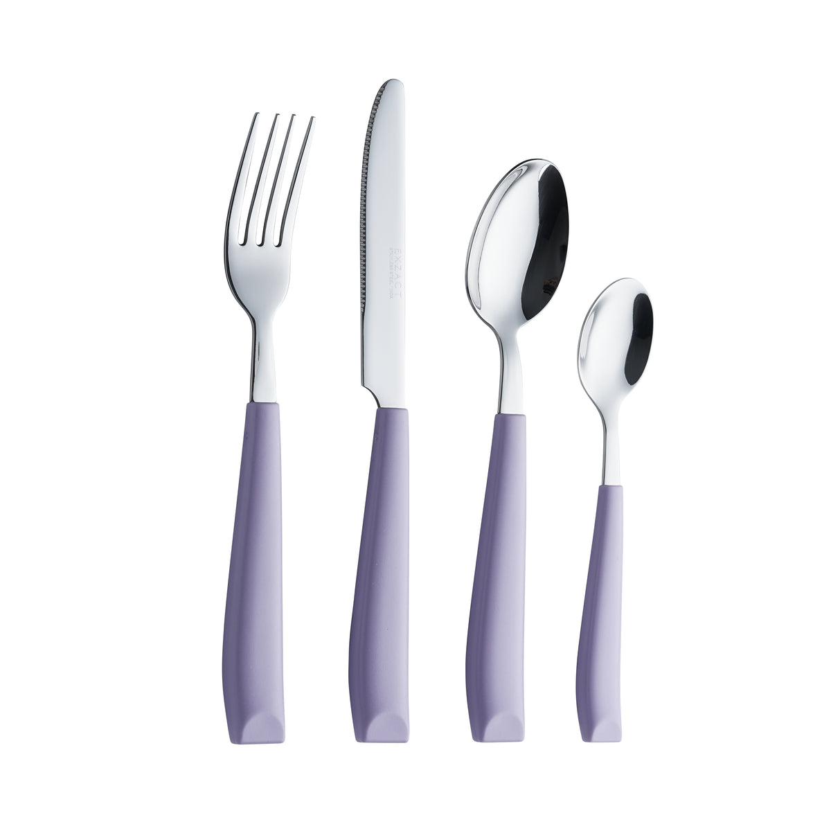 EXZACT Cutlery Set Coloured 16pcs Stainless Steel(Lilac x 16)