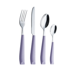 EXZACT Cutlery Set Coloured 16pcs Stainless Steel(Lilac x 16)