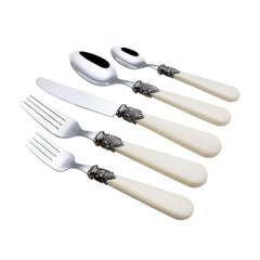 Exzact Cutlery Set 20pcs Antique Cream Handles, Stainless Steel with Ivory