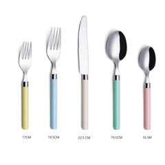 Exzact Cutlery Set 20pcs Stainless Steel - Mixed Coloured Handles