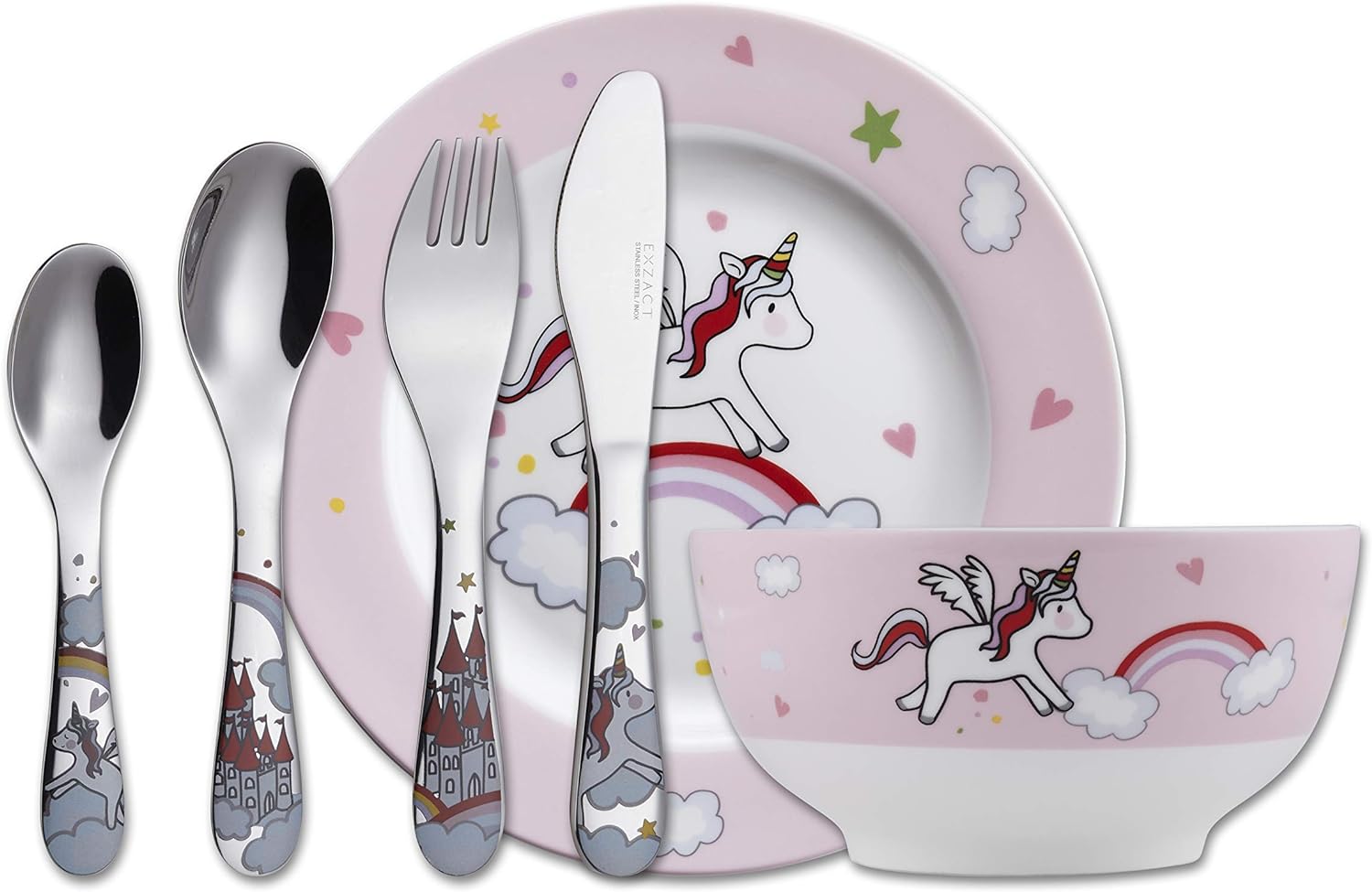 EXZACT Children's Dinner Cutlery Gift Set 6 Pieces