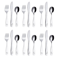 Exzact Childrens Cutlery Set 18pcs Stainless Steel -