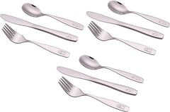 Exzact Childrens Cutlery 9pcs Stainless Steel, Kid Cutlery/Todler Silverware