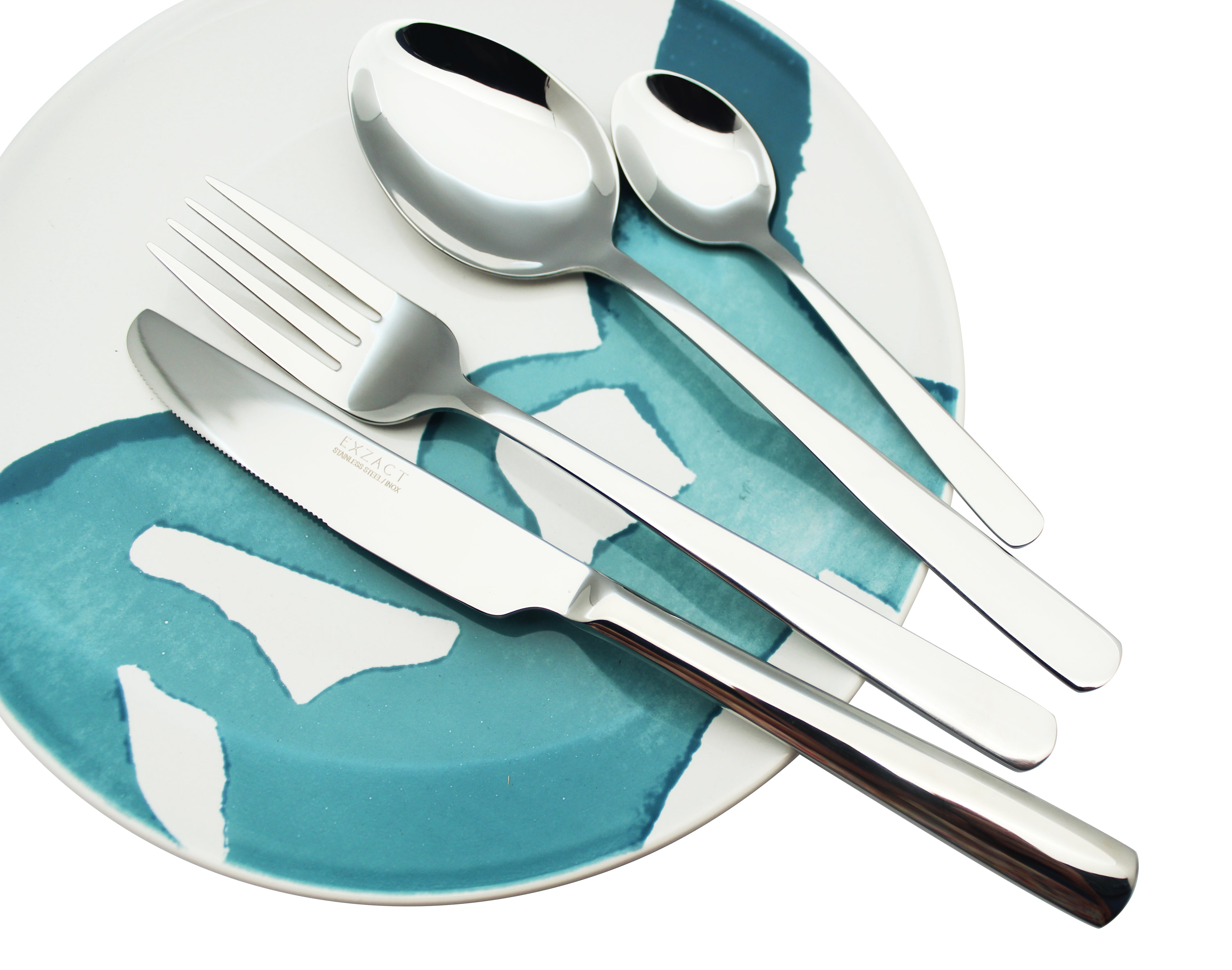 Exzact Cutlery Set – Premium Stainless Steel, Mirror Polished, Dishwasher Safe