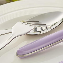 EXZACT Cutlery Set 16pcs Stainless Steel with Colour Handles -EX07 (Lilac x 16)